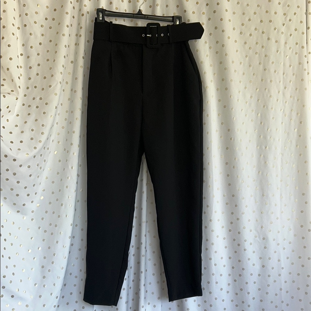 Zara Black Belted Pants